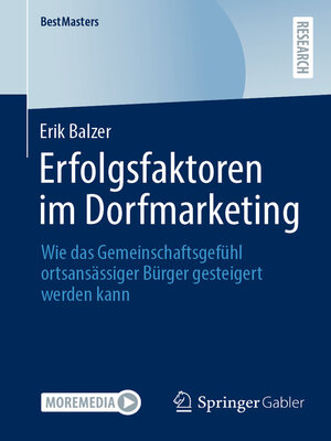 cover image of Erfolgsfaktoren im Dorfmarketing